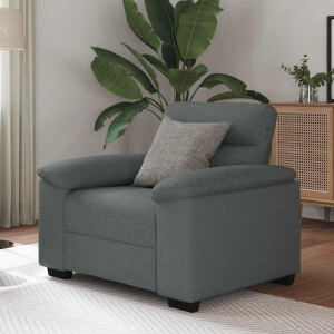 vidaXL Fauteuil 100x81x84 cm stof donkergrijs