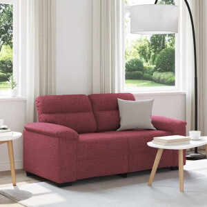 vidaXL 2-zitsbank wijnrood 120 cm stof