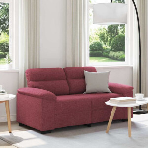 vidaXL 2-zitsbank wijnrood 160x81x84 cm stof