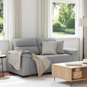vidaXL 2-zitsbank Wolkengrijs 160x81x84 cm Stof