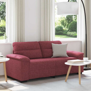 vidaXL 2-zitsbank wijnrood 140 cm stof