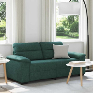 vidaXL 2-zitsbank donkergroen 140 cm stof