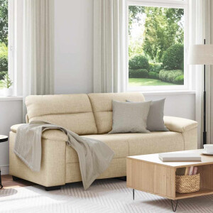 vidaXL 2-zitsbank crème 180x81x84 cm stof