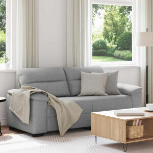 vidaXL 2-zitsbank Wolkengrijs 180x81x84 cm Stof