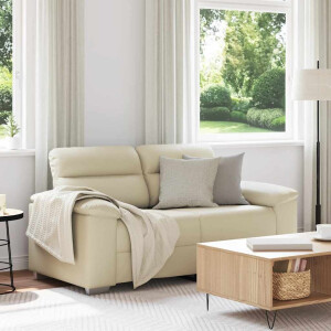 vidaXL 2-zitsbank crème 160x81x84 cm kunstleer