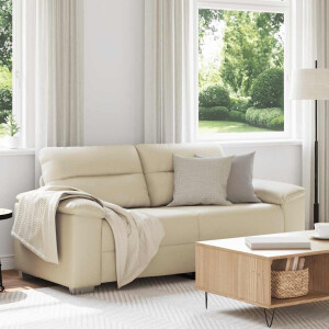 vidaXL 2-zitsbank crème 180x81x84 cm kunstleer