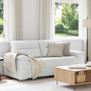 vidaXL 2-zitsbank wit 140 cm kunstleer