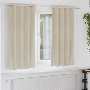 vidaXL Verduisterende gordijnen 2 pcs Crème 140 x 175 cm Fluweel