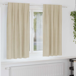 vidaXL Verduisterende gordijnen 2 pcs Crème 140 x 175 cm Fluweel