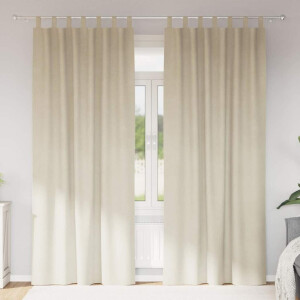 vidaXL Verduisterende gordijnen 2 pcs Crème 140 x 260 cm Fluweel