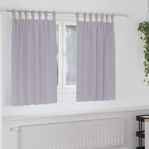 vidaXL Zwart-out Gordijnen met Ringen 2 pcs Metaalgrijs 140 x 140 cm