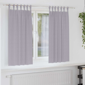 vidaXL Zwart-out Gordijnen met Ringen 2 pcs Metaalgrijs 175 x 140 cm