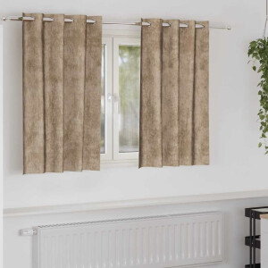 vidaXL Velvet Gordijnen 2 pcs champagne 140 x 140 cm Fluweel