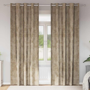 vidaXL Velvet Gordijnen 2 pcs champagne 245 x 140 cm Fluweel