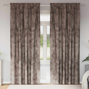 vidaXL Velvet Gordijnen 2 pcs Cappuccino 260 x 140 cm Fluweel