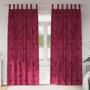 vidaXL Velvet Gordijnen 2 pcs Wijnrood 225 x 140 cm Fluweel