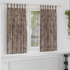 vidaXL Velvet Gordijnen 2 pcs Cappuccino 175 x 140 cm Fluweel