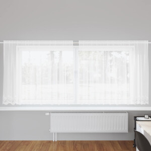 vidaXL Kantgordijn met gordijnen Wit 300 x 140 cm Polyester