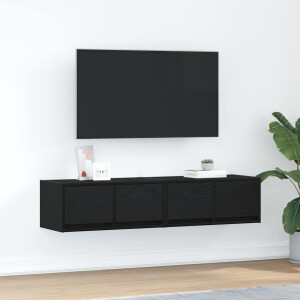 vidaXL Tv-kasten 60x31x25,5 cm spaanplaat zwart eikenkleurig