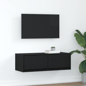 vidaXL TV-meubel 80x31x25,5 cm spaanplaat zwart eikenkleurig