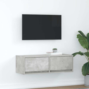 vidaXL Tv-meubel 80x31x25,5 cm bewerkt hout betongrijs