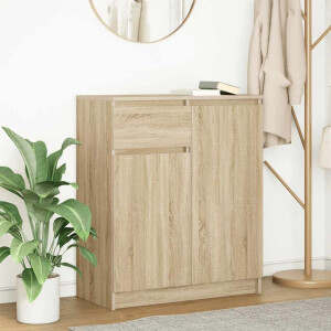 vidaXL Dressoir met lade 71x35x84 cm spaanplaat sonoma eikenkleurig