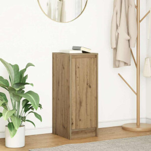 vidaXL Dressoir 29,5x34x76 cm bewerkt hout artisanaal eikenkleur