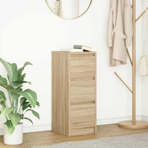vidaXL Dressoir 29,5x34x76 cm bewerkt hout sonoma eikenkleurig