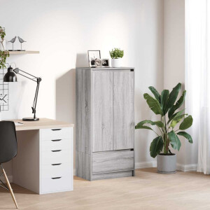 vidaXL Kast met lade 55,5x34x119,5 cm spaanplaat grijs Sonoma