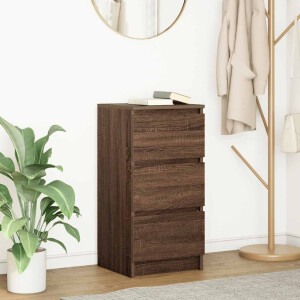vidaXL Dressoir 37,5x35x76 cm bewerkt hout bruin eikenkleurig
