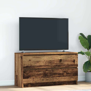 vidaXL Tv-meubel 100x35x54 cm bewerkt hout oud houtkleurig