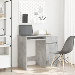 vidaXL Bureau 86x49x76 cm spaanplaat betongrijs