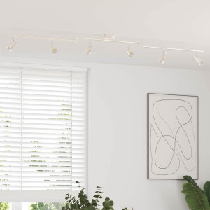 vidaXL Plafondspot met schijnwerpers Nikkel 176,5 x 9,5 x 14 cm Staal