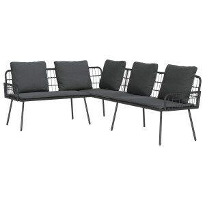 vidaXL Bank met kussen Antraciet 173 x 231 x 90cm Staal