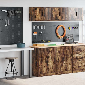 vidaXL Garagekasten 2 st Spaanplaat gerookt eiken