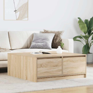 vidaXL Salontafel met lades 100x100x40 cm sonoma eikenkleurig