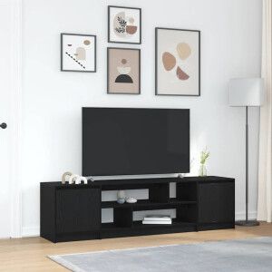 vidaXL Tv-meubel 188,5x41x50 cm spaanplaat zwart eikenkleurig