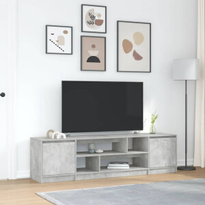 vidaXL Tv-meubel 188,5x41x50 cm spaanplaat betongrijs