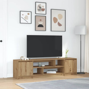 vidaXL Tv-meubel 188,5x41x50 cm spaanplaat ambachtelijk eikenkleurig