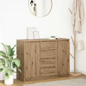 vidaXL Dressoir met lades 100,5x35x76 cm spaanplaat artisanaal