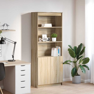 vidaXL Hoge kast 70x35x180 cm bewerkt hout sonoma eikenkleurig