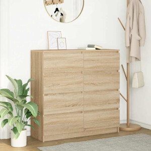 vidaXL Dressoir 100x35x99 cm bewerkt hout sonoma eikenkleurig