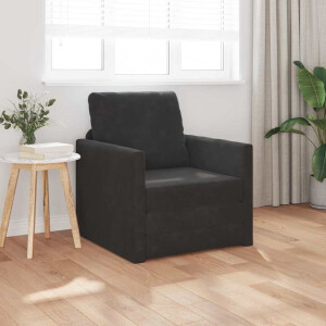 vidaXL Slaapbank Zwart 74 x 77 x 81 cm Fluweel