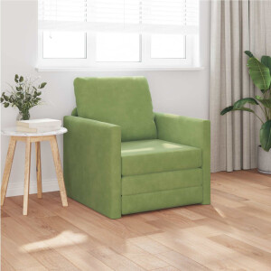 vidaXL Slaapbank Lichtgroen 74 x 77 x 81 cm Fluweel
