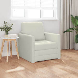 vidaXL Slaapbank Crème 74 x 77 x 81 cm Fluweel
