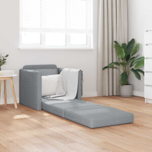 vidaXL Slaapbank 60cm Lichtgrijs Stof