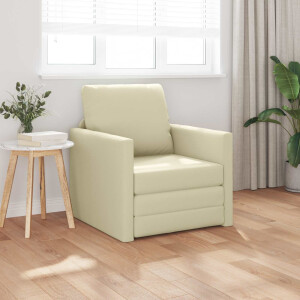 vidaXL Slaapbank 60cm Crème Kunstleer