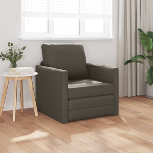 vidaXL Slaapbank 60cm Grijs Kunstleer