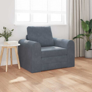 vidaXL Slaapbank Donkergrijs 98 x 71 x 83 cm Fluweel