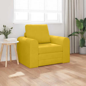 vidaXL Slaapbank Geel 98 x 71 x 83 cm Fluweel